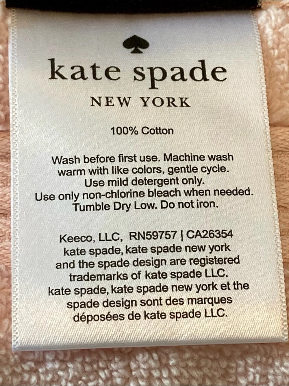 NWT Kate Spade New York bath bundle in adorable pale blush pink